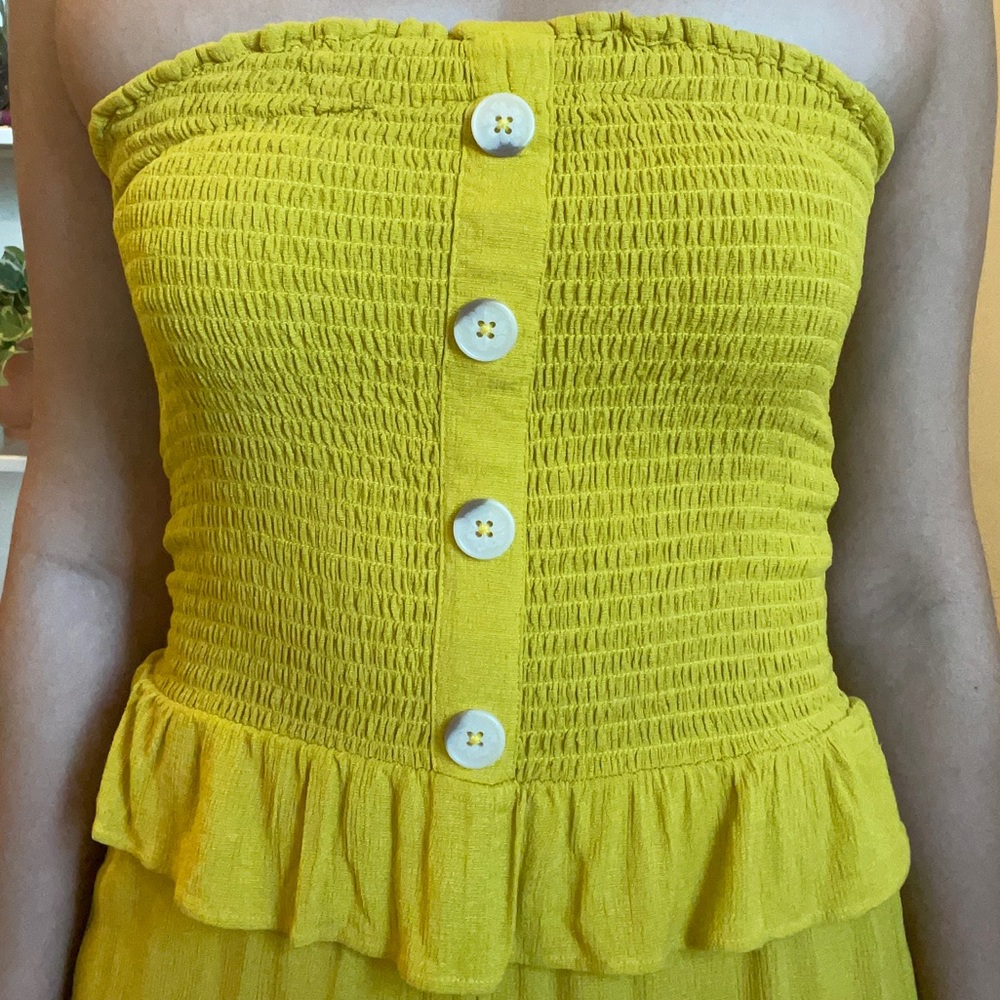 LOFT Beach Smocked Strapless Jumpsuit - Picture 5 of 8